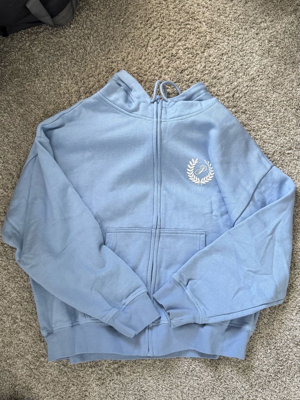 PINK Victoria's Secret Light Blue Graphic Sweatshirt Trio - Picture 3 of 5